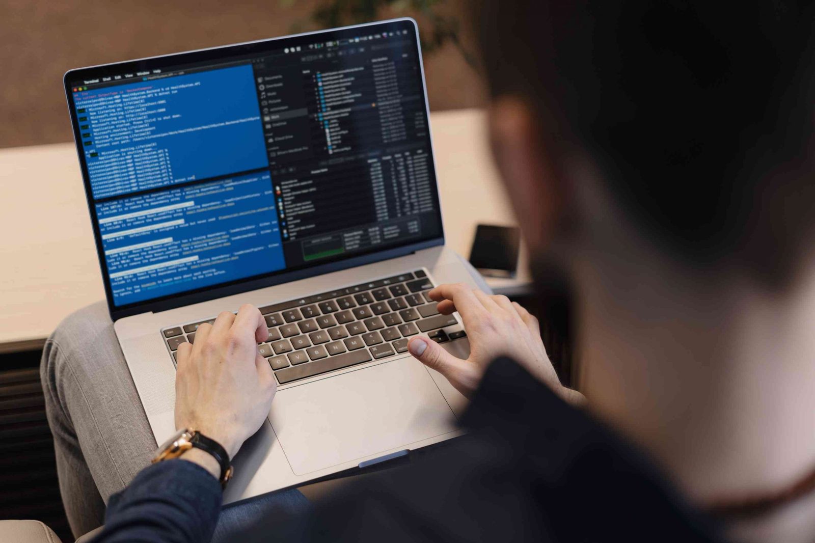 Developer working on infrastructure automation